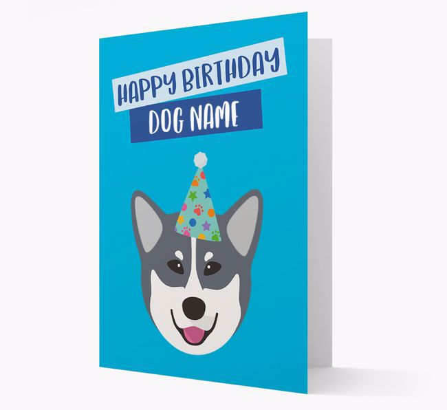 Personalised 'Happy Birthday {dogsName}' Card with {breedCommonName} Icon